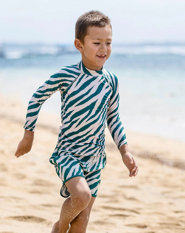 Rash Top -  Electric Zebra Emerald
